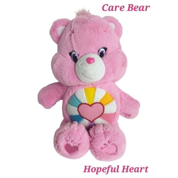 Care Bears Hopeful Heart Plush Toy Pink Care Bears 14" 2016 Edition NWOT - Picture 1 of 6